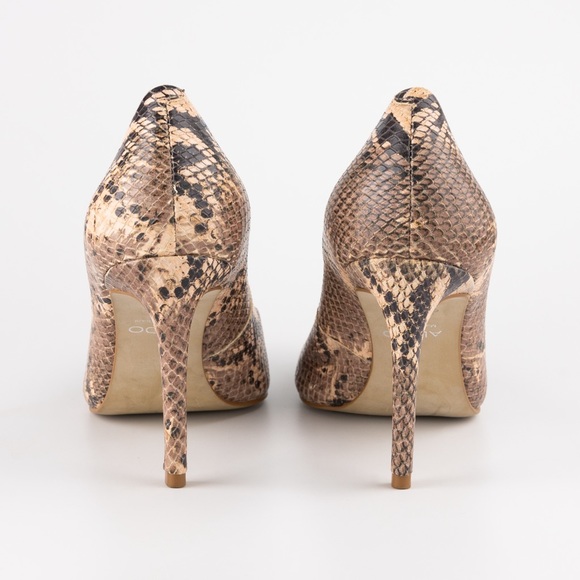 Aldo Snakeskin Heel peach & black women’s 9 - Picture 6 of 10